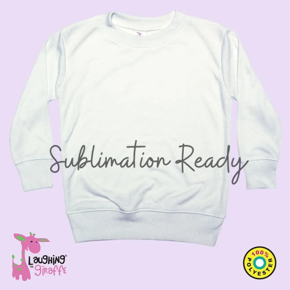 Baby Pullover Long Sleeve T-Shirts– 100% Polyester – White