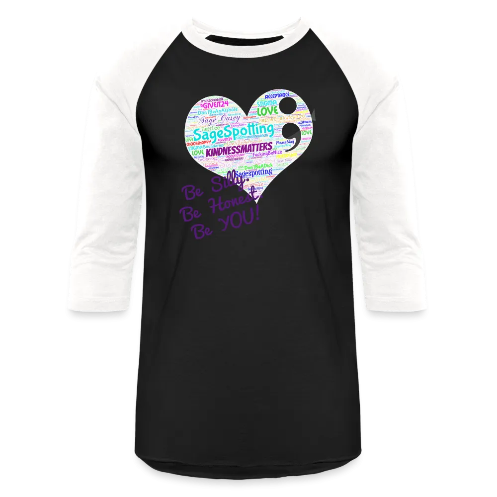 *SWEARY* Baseball T-Shirt WordCloud Heart/Classic Logo