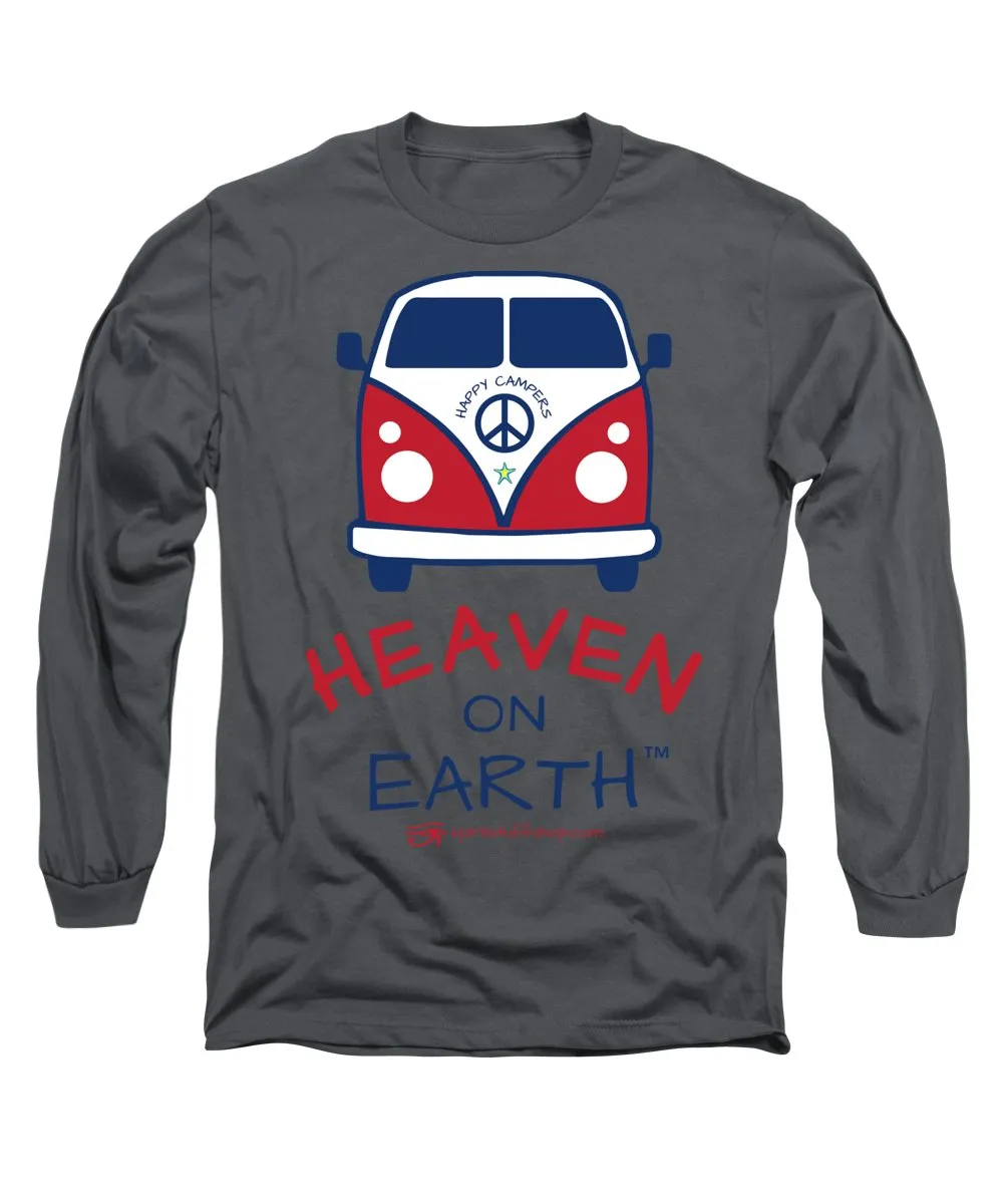 Vw Happy Camper Heaven On Earth - Long Sleeve T-Shirt