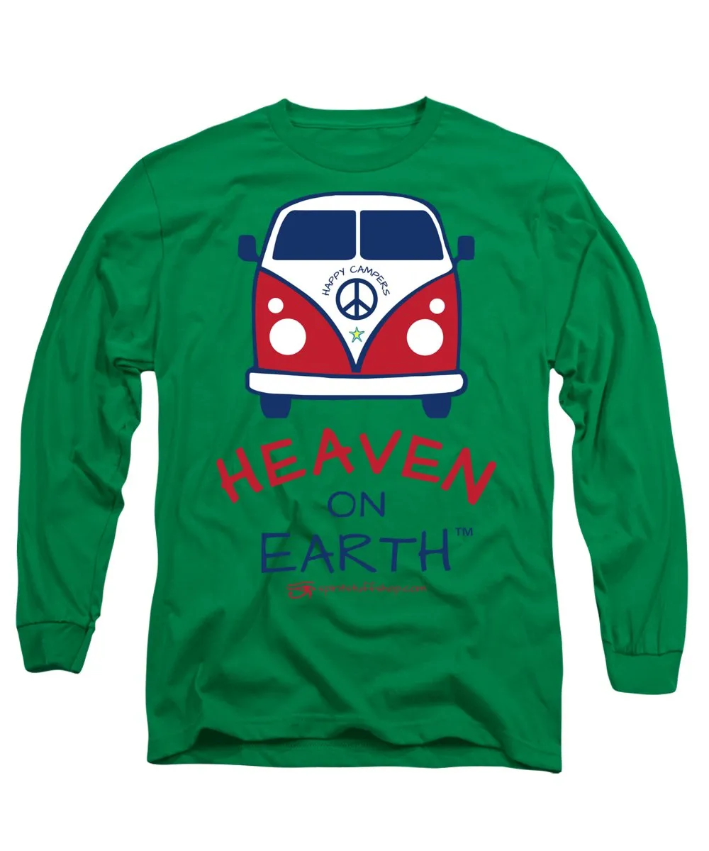 Vw Happy Camper Heaven On Earth - Long Sleeve T-Shirt